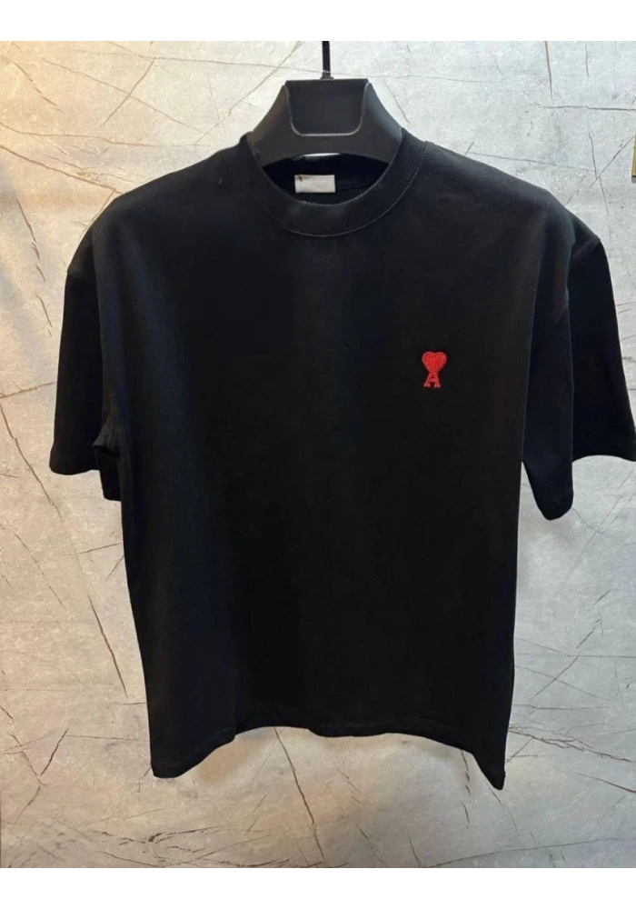 ERKEK Bisiklet Yaka Baskılı Oversize T-Shirt - Siyah