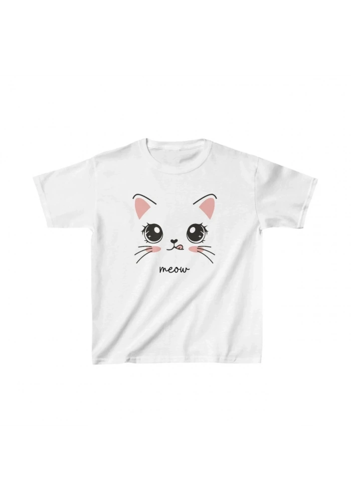 Unisex Çocuk Baskılı T-Shirt - Beyaz