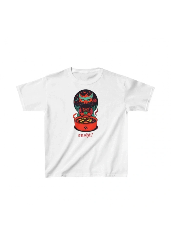 Unisex Çocuk Baskılı T-Shirt - Beyaz