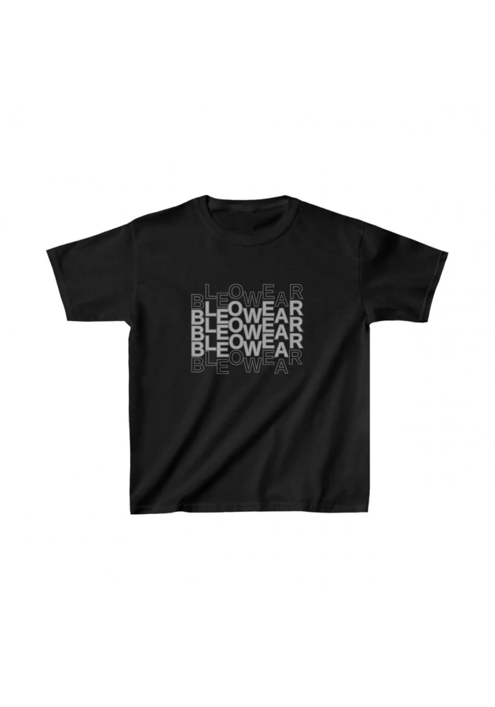 Unisex Çocuk Baskılı T-Shirt - Siyah