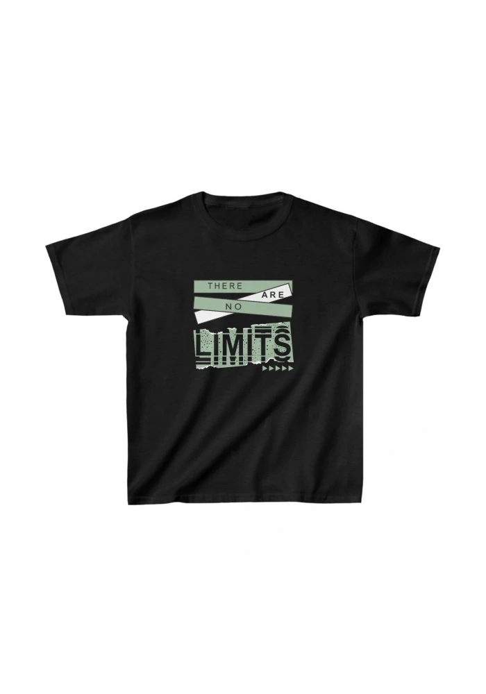 Unisex Çocuk Baskılı T-Shirt - Siyah