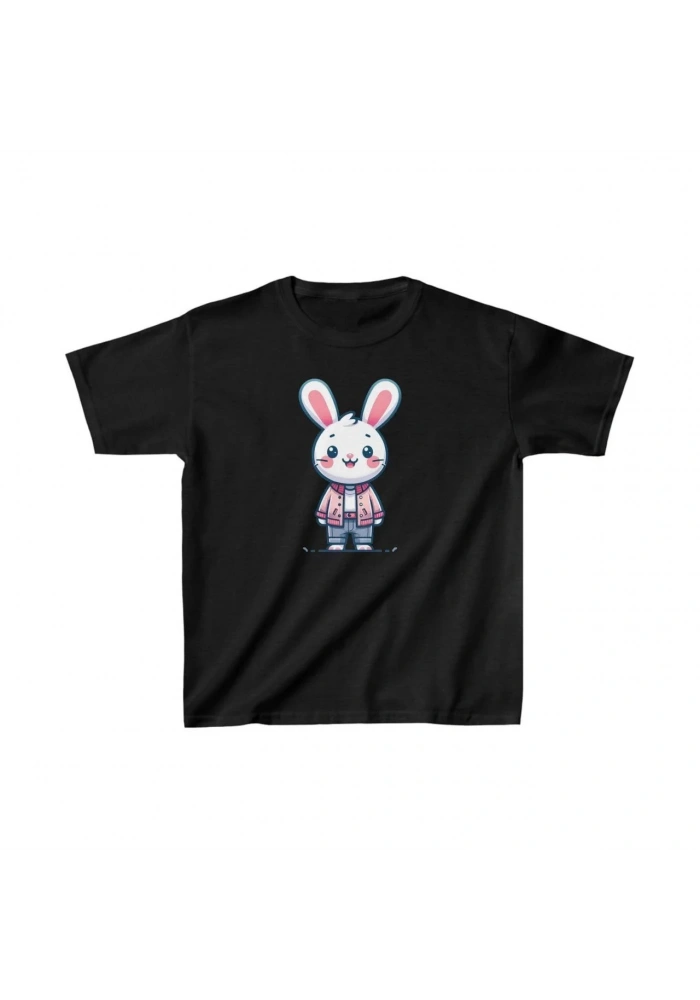 Unisex Çocuk Baskılı T-Shirt - Siyah