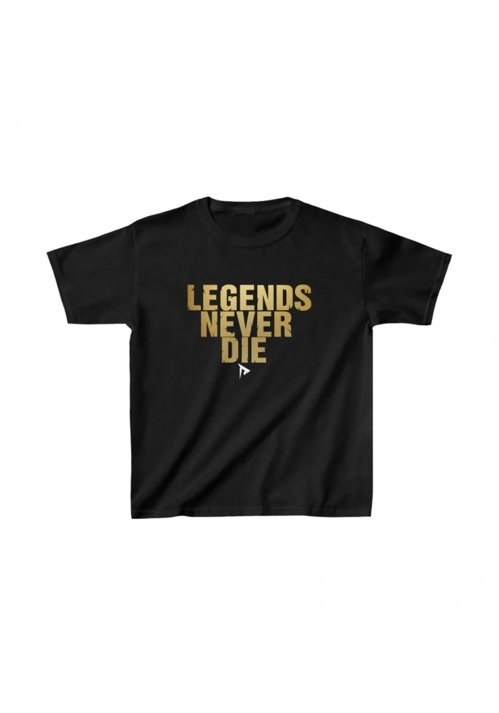 Unisex Çocuk Baskılı T-Shirt - Siyah