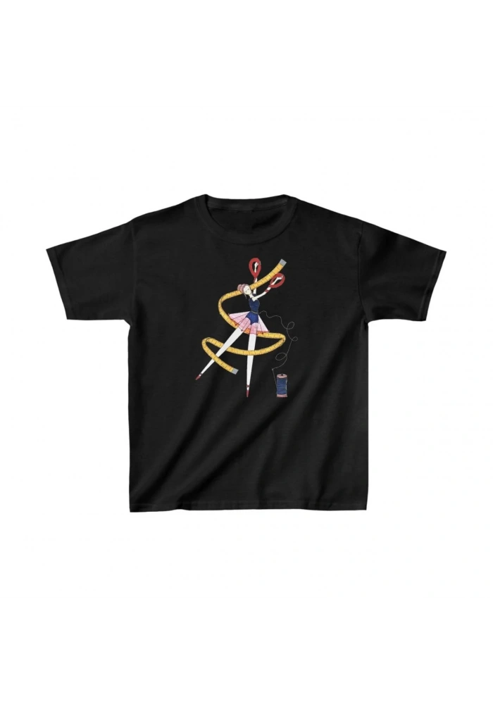 Unisex Çocuk Baskılı T-Shirt - Siyah