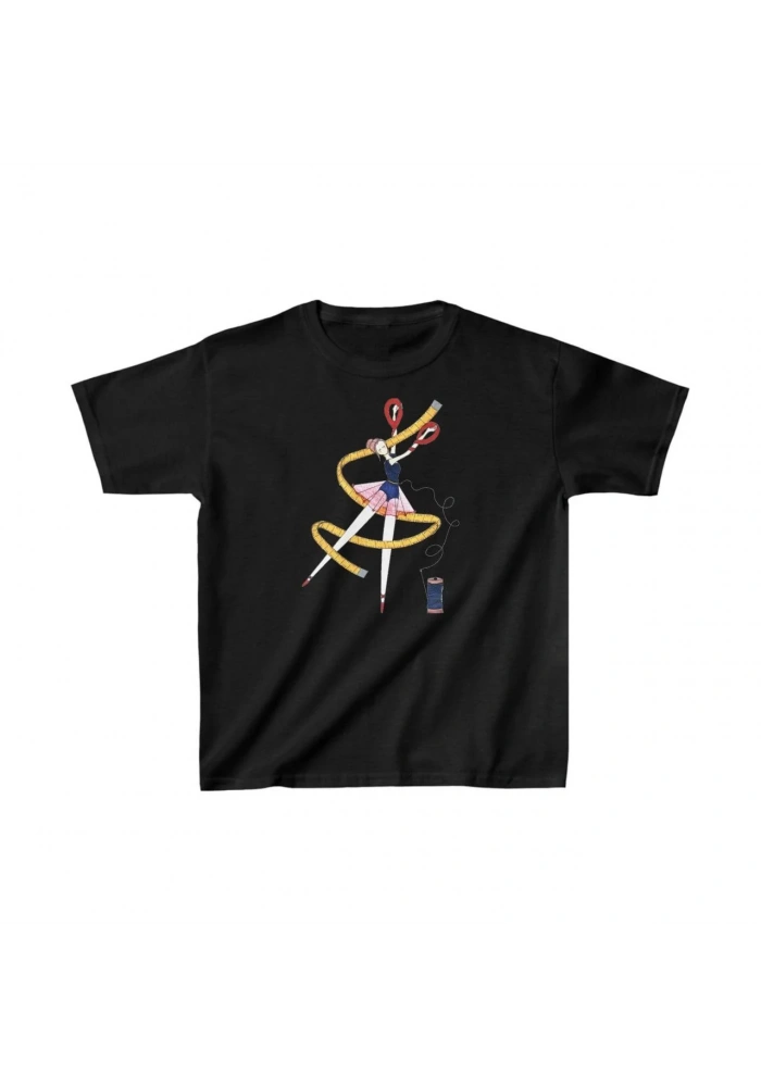 Unisex Çocuk Baskılı T-Shirt - Siyah