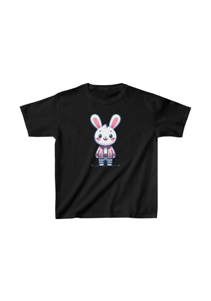 Unisex Çocuk Baskılı T-Shirt - Siyah