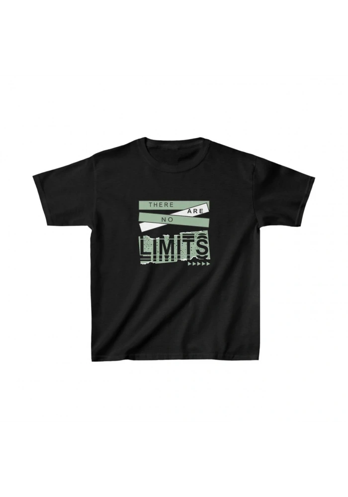 Unisex Çocuk Baskılı T-Shirt - Siyah