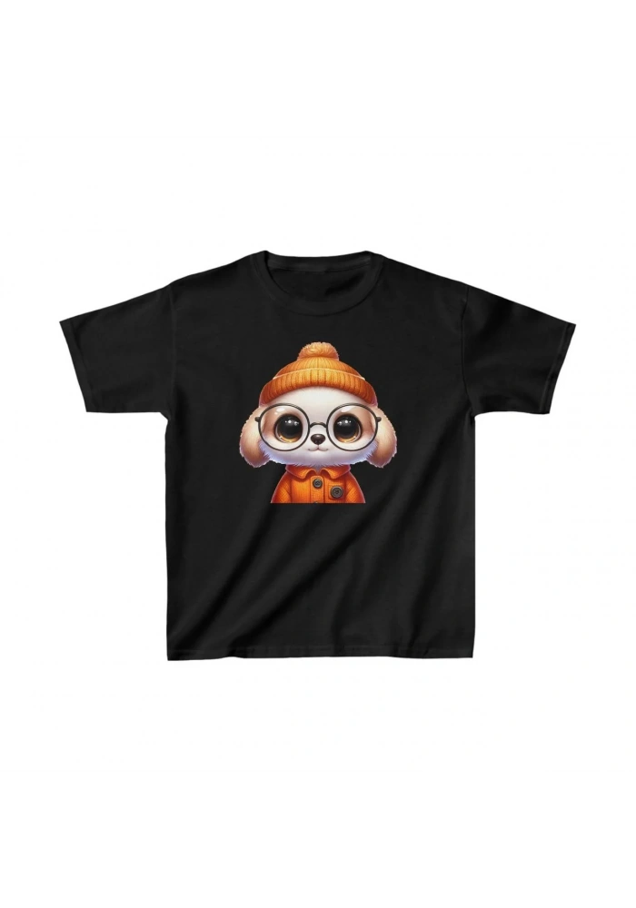 Unisex Çocuk Baskılı T-Shirt - Siyah