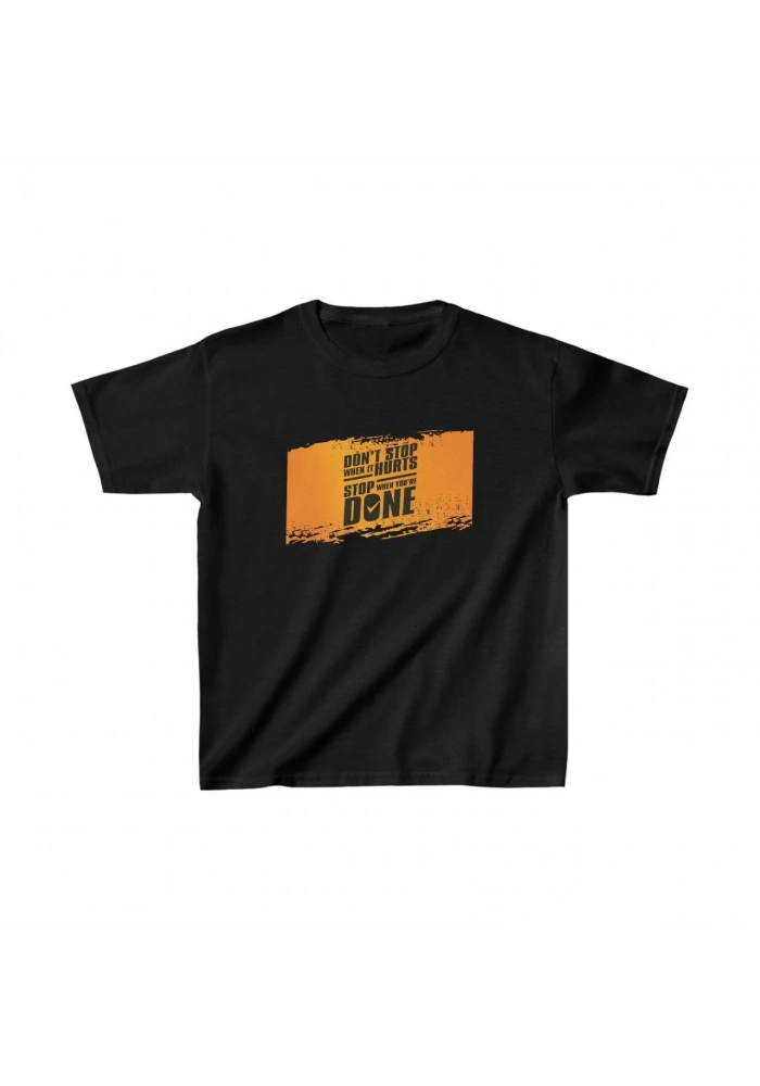 Unisex Çocuk Baskılı T-Shirt - Siyah