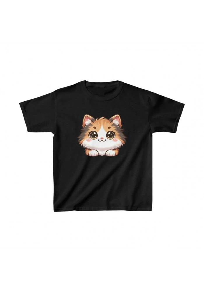 Unisex Çocuk Baskılı T-Shirt - Siyah