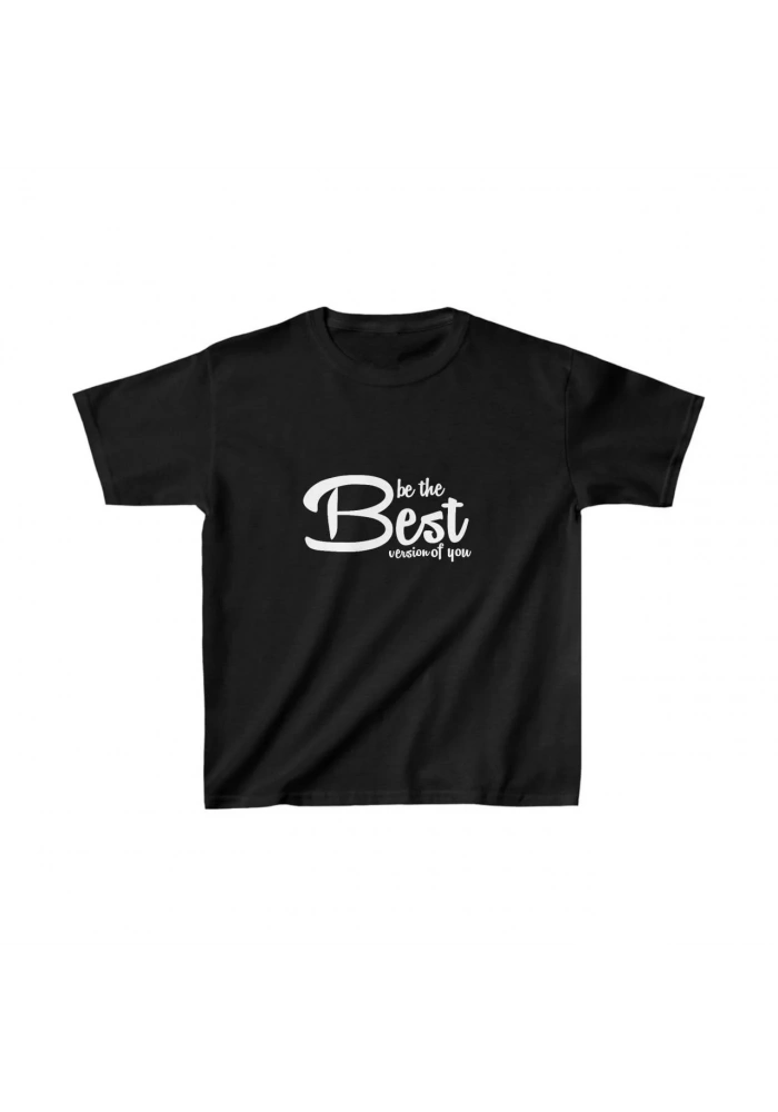 Unisex Çocuk Baskılı T-Shirt - Siyah