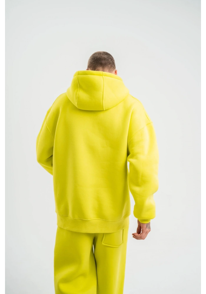 ERKEK Double Oversize Kapşonlu SweatShirt - Sarı