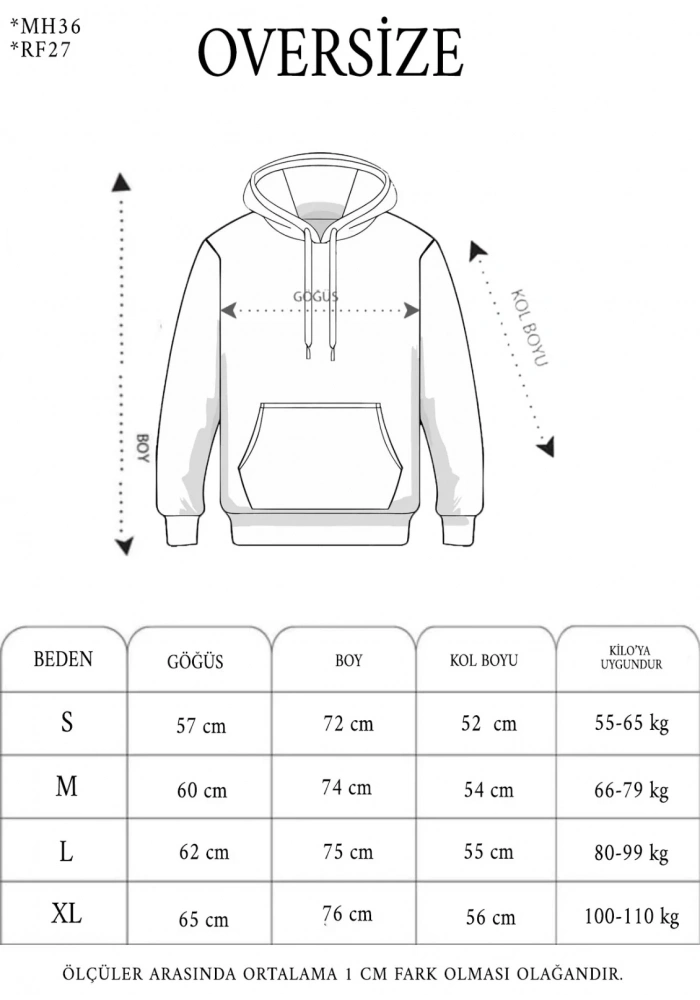 ERKEK Double Oversize Kapşonlu SweatShirt - Sarı