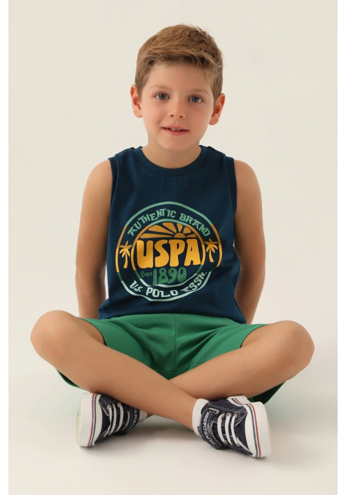 US Polo 1776-G Erkek Çocuk Şort Takımı