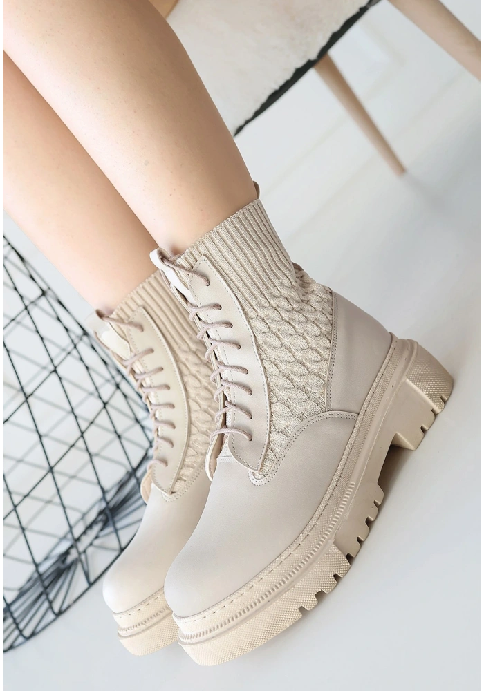 Utag Bej Cilt Bağcıklı Bot