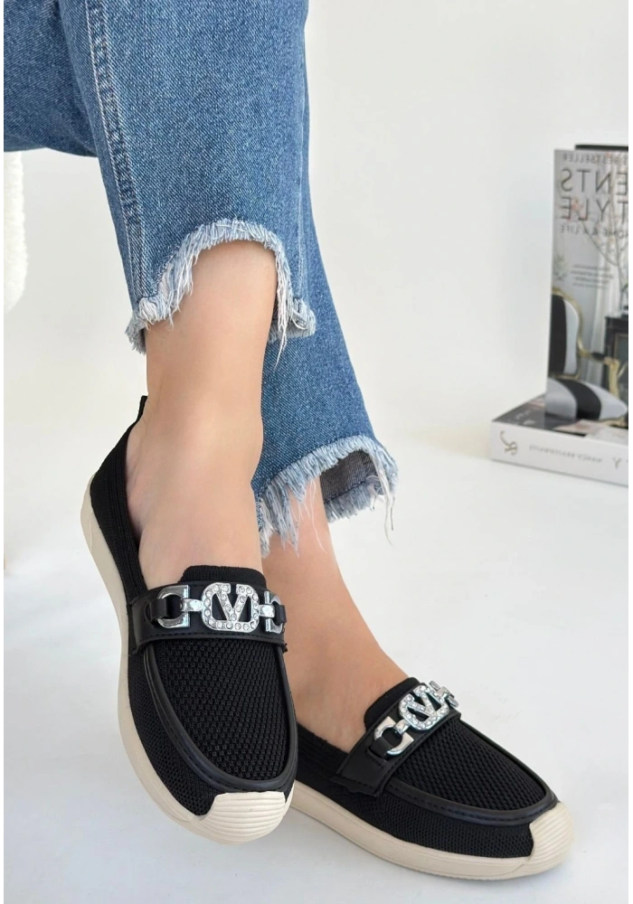 Wata Siyah Triko Babet Ayakkabı