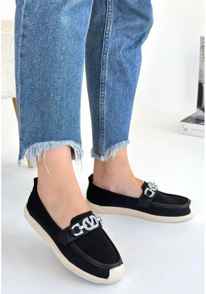 Wata Siyah Triko Babet Ayakkabı