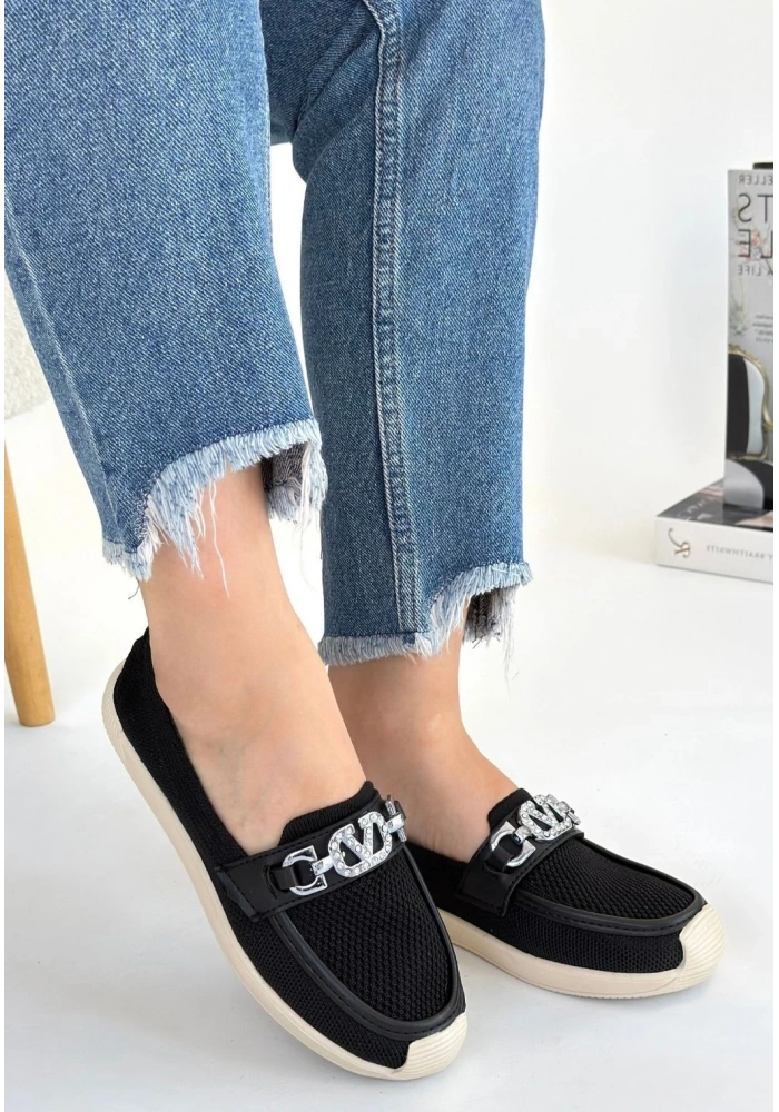 Wata Siyah Triko Babet Ayakkabı