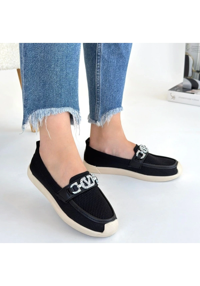 Wata Siyah Triko Babet Ayakkabı