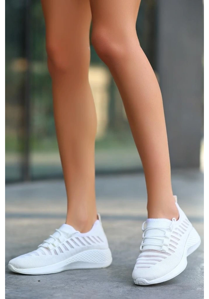 Wina Beyaz Triko Spor Ayakkabı