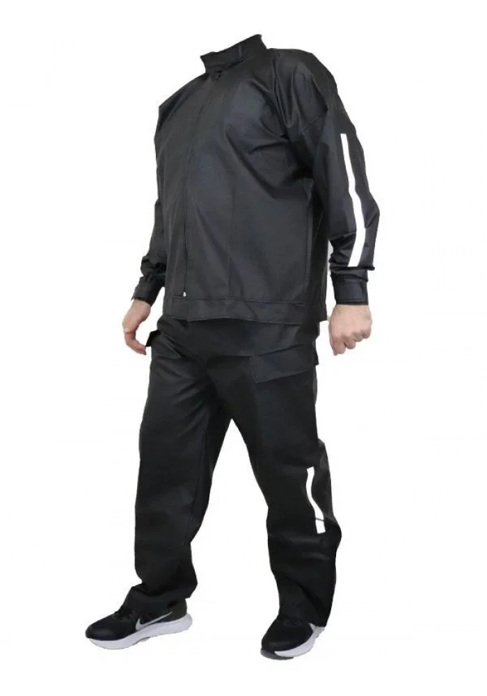 Yağmurluk Takım (Bahçıvan Tipi Askılı Pantolon ve Mont) - Siyah