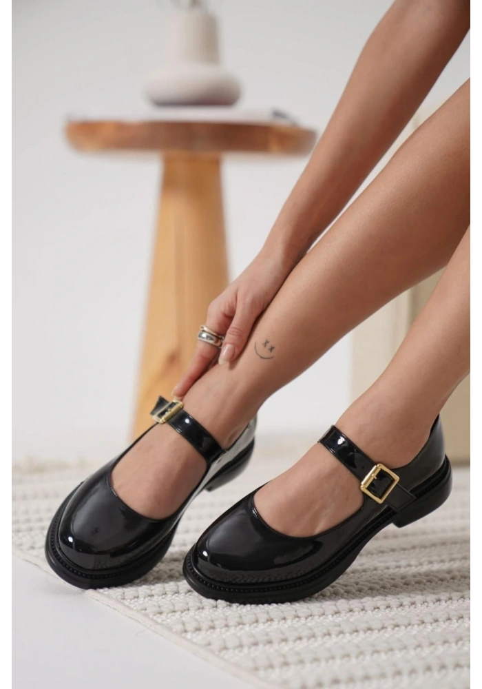 Yokox Siyah Rugan Oxford Ayakkabı