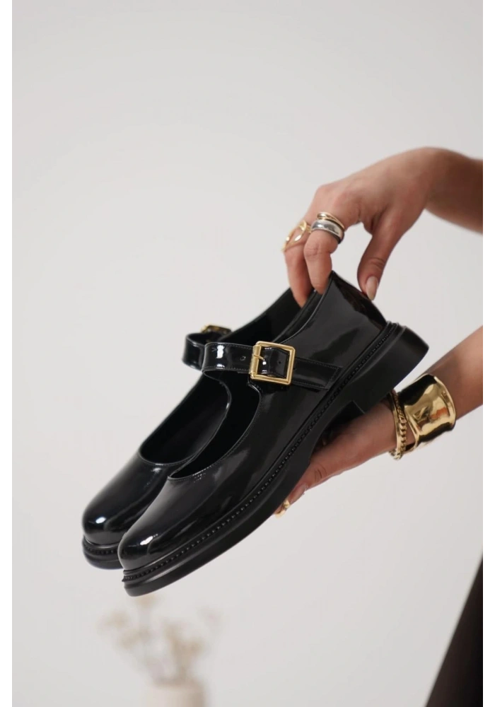 Yokox Siyah Rugan Oxford Ayakkabı