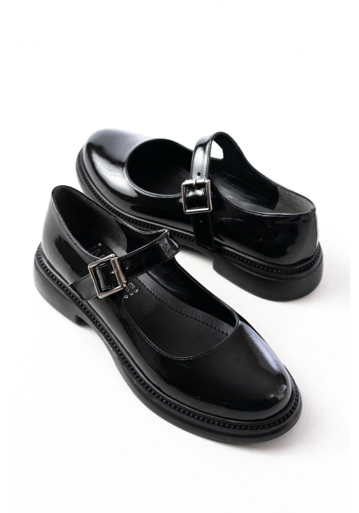 YSN-4444 Siyah Rugan Günlük Bayan Ayakkabı