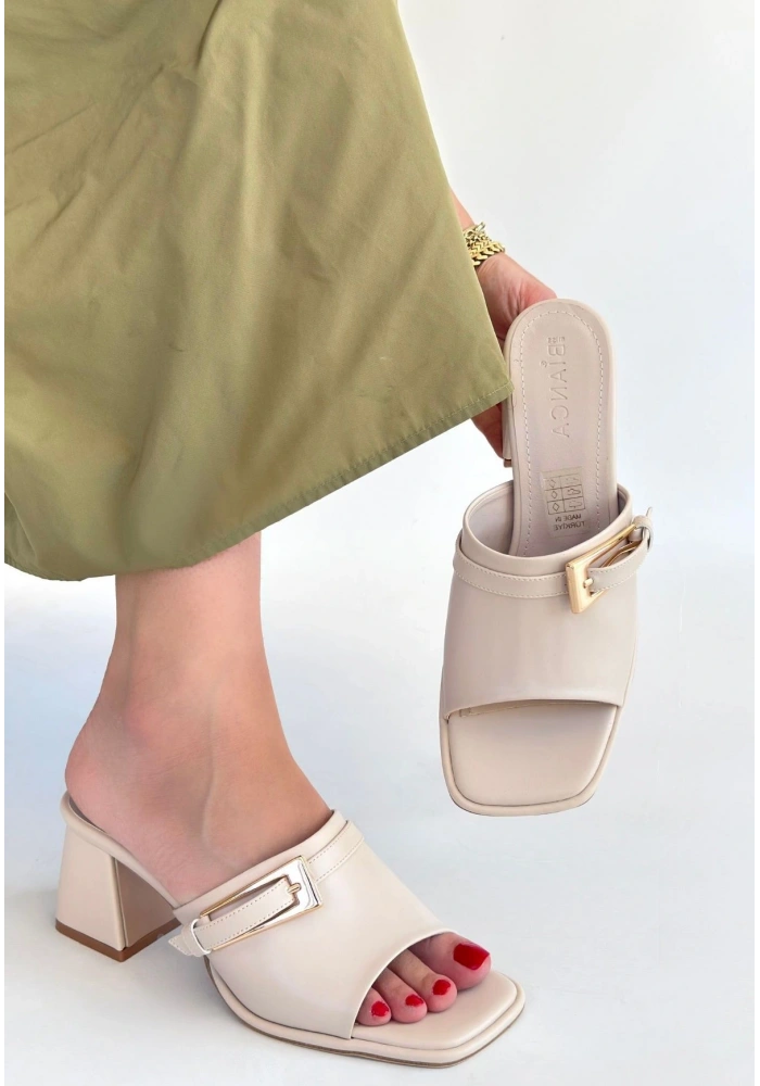 Ziva Bej Cilt Topuklu Terlik