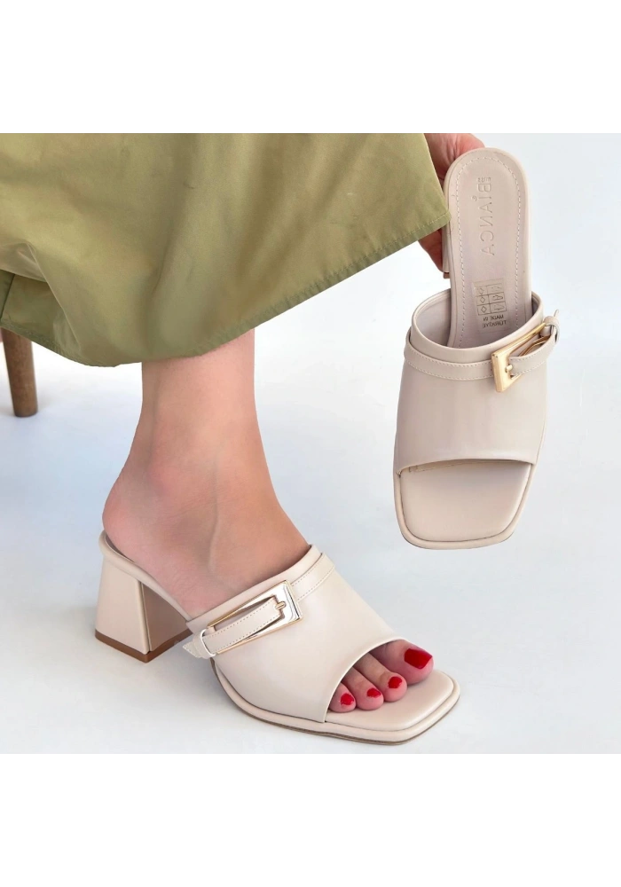 Ziva Bej Cilt Topuklu Terlik