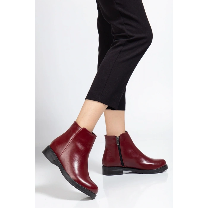 165-204 Bordo Yanki Günlük Kadın Bot