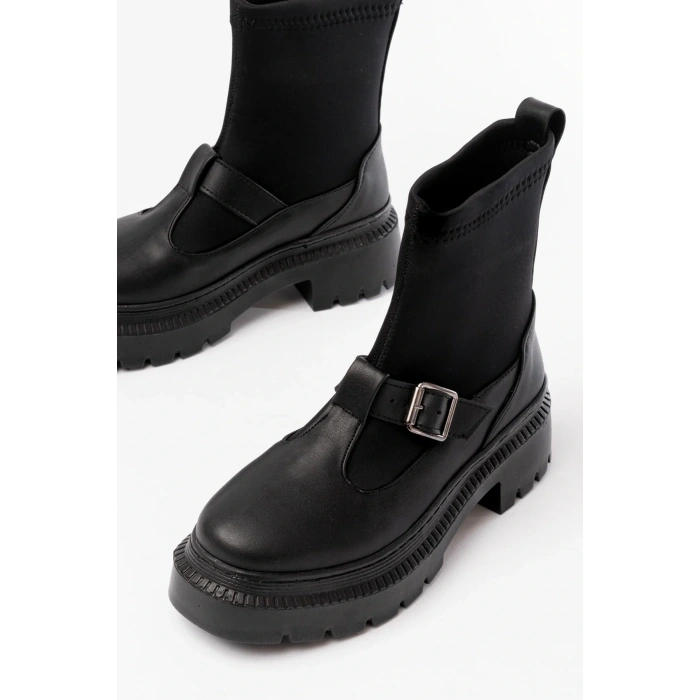 236-2034 Siyah Streç Günlük Kadın Bot