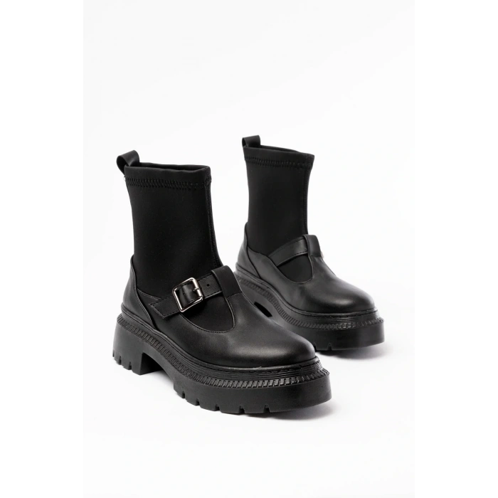 236-2034 Siyah Streç Günlük Kadın Bot