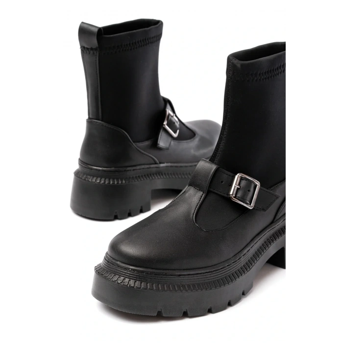 236-2034 Siyah Streç Günlük Kadın Bot