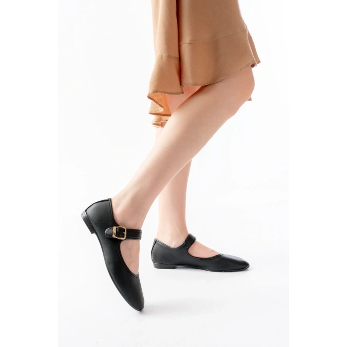 2606 Siyah Baretli Günlük Bayan Ayakkabı