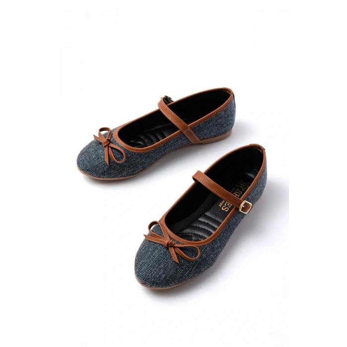 6321 Laci Keten Günlük Baret Tokalı Bayan Babet