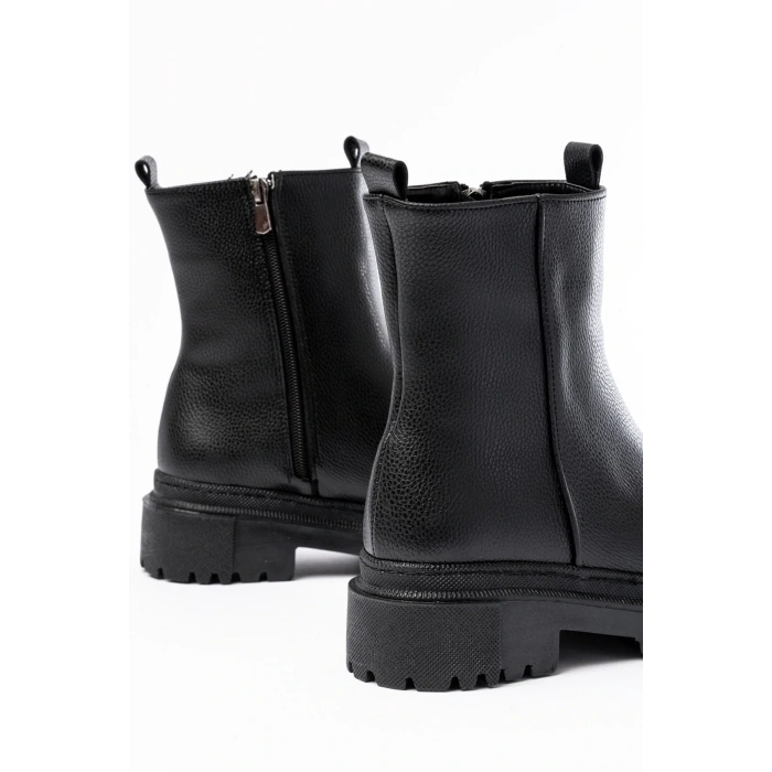 812-2012 Siyah Luna Fermuarlı Günlük Kadın Bot