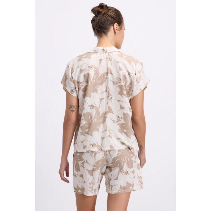 Anıl 11606 Kadın Kısa Kol Gömlek ve Şort Takım