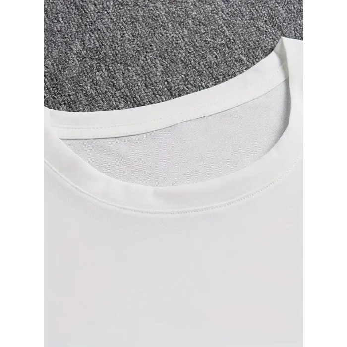 ANIMAL Desen Baskı Erkek Oversive Tişört, Grafik Tişört Erkek Yazlık Outdoor Kıyafetleri, Sporda ve Günlük Giyime Uygun - Beyaz