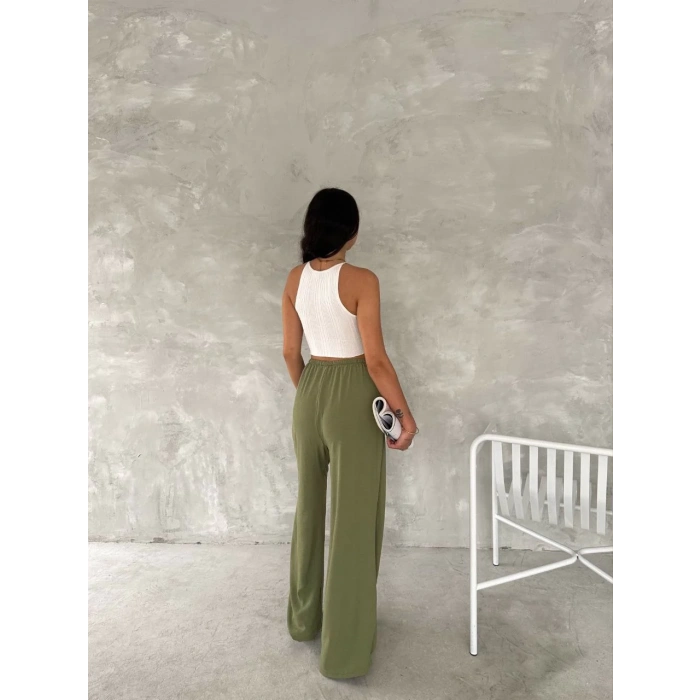 Ayrobin Oversize Kadın Pantalon - Mint Yeşili