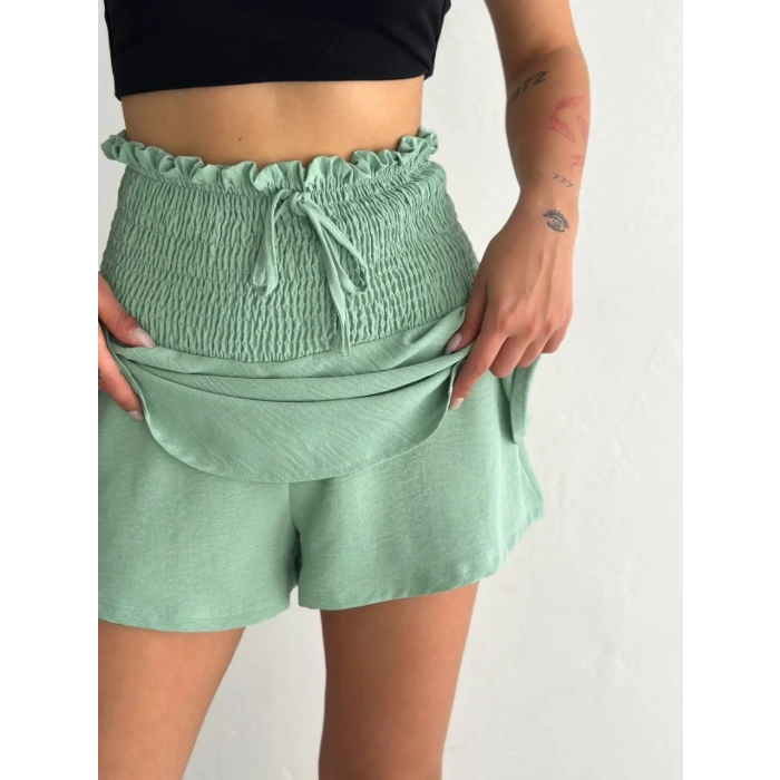 Ayrobin Şortlu Etek - Su Yeşili