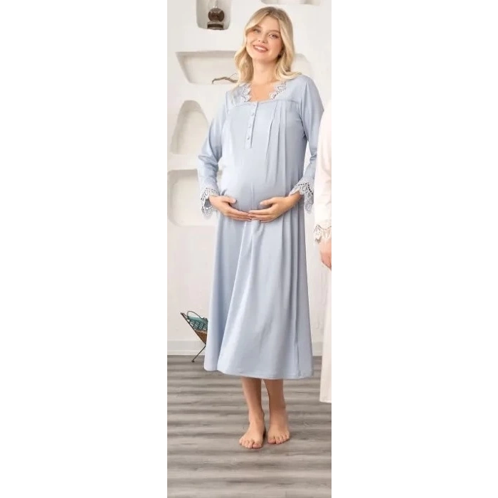 Bone 5911 Kadın Lohusa Müslim Yaka Gecelik