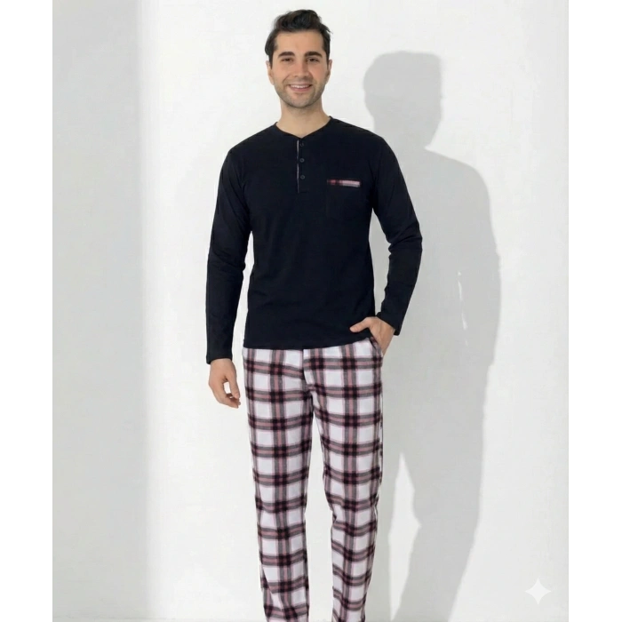 Boyraz 0401 Erkek Uzun Kol Pijama Takımı