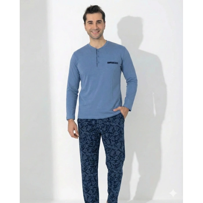 Boyraz 0403 Erkek Uzun Kol Pijama Takımı