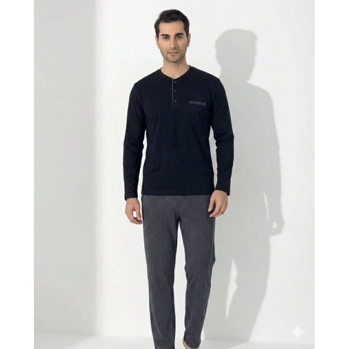 Boyraz 0404 Erkek Uzun Kol Pijama Takımı