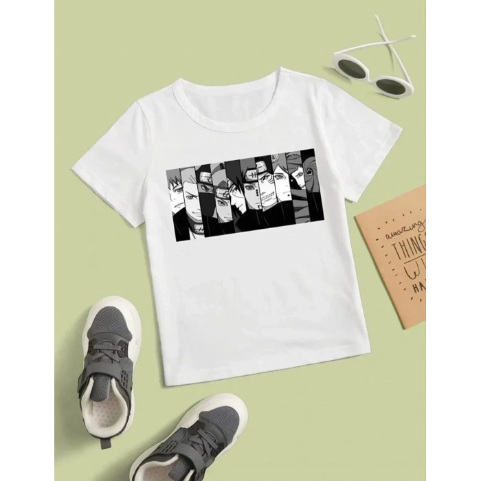 Çocuk Unisex Baskılı T-Shirt - Beyaz