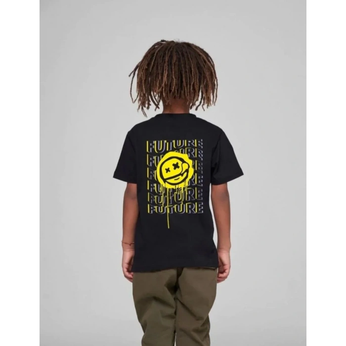 Çocuk Unisex Baskılı T-Shirt - Siyah