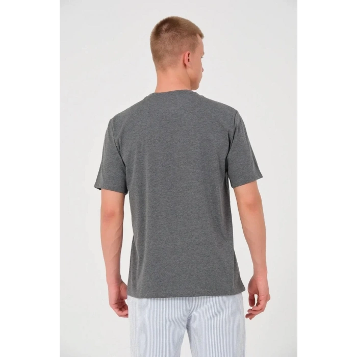 Erkek 24/1 Düz A Kalite Oversize T-shirt - Antrasit