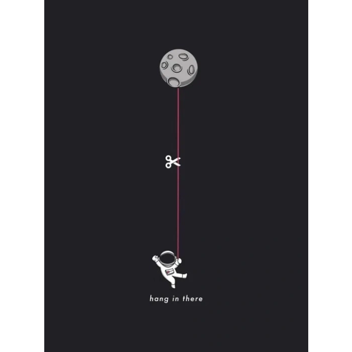 Erkek Baskılı Oversize T-shirt - Siyah