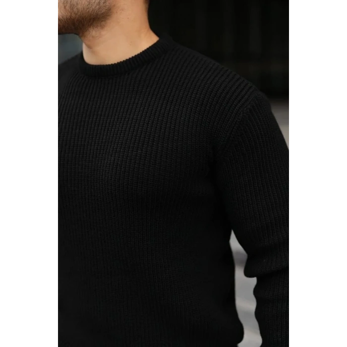 Erkek Bisiklet Yaka Örme Kazak